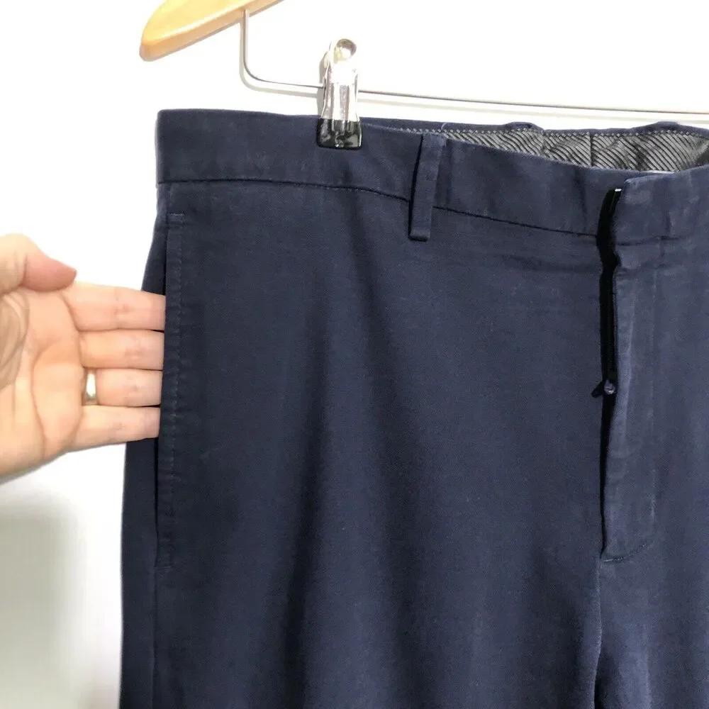 Banana Republic Pants Mens 34 W 34 L Blue Aiden Fit Chino Flat Front Preppy